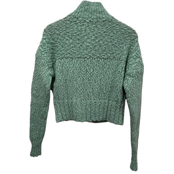 Everlane Lofty Knit Henley Sweater, Wool Alpaca, Mint, XS - Picture 8 of 11